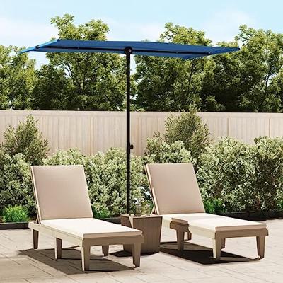 VidaXL Parasol met aluminium paal 180x110 cm azuurblauw VidaXL Parasol met aluminium paal 180x110 cm azuurblauw