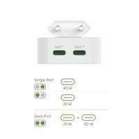 Hama USB-oplader 40 W USB-C USB PD 3.0, QC 2.0, QC 3.0 Wit Thuis GaN, USB Power Delivery (USB-PD) - thumbnail
