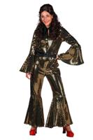 Disco catsuit Studio 54 Goud - thumbnail