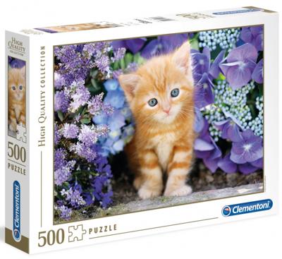 Clementoni puzzel kat met bloemen, 500st.