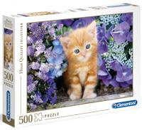 Clementoni puzzel kat met bloemen, 500st. - thumbnail