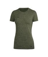 JAKO 6129D T-Shirt Premium Basics Dames - Kaki Gemeleerd - 36 - thumbnail