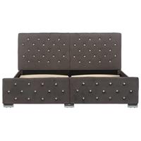 Bedframe fluweel grijs 160x200 cm - thumbnail