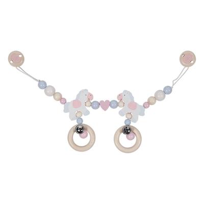 Goki houten wandelwagenketting paard met clips Goki houten wandelwagenketting paard met clips