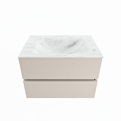 MONDIAZ VICA-DLUX 70cm badmeubel onderkast Linen 2 lades. Inbouw wastafel CLOUD midden zonder kraangat, kleur Opalo. MONDIAZ VICA-DLUX 70cm badmeubel onderkast Linen 2 lades. Inbouw wastafel CLOUD midden zonder kraangat, kleur Opalo.