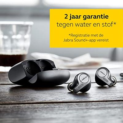 Jabra Elite 65t Oordopjes – Bluetooth Oordopjes met Passieve Ruisonderdrukking en Vier-Microfoontechnologie voor Echt Draadloos Bellen en Muziek Luisteren – Goudbeige