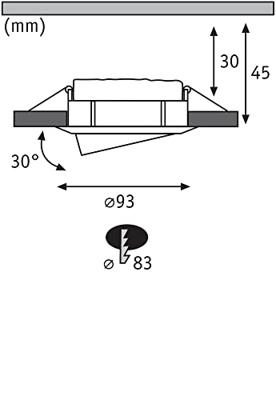 Paulmann Nova Plus Inbouwlamp voor badkamer Set van 3 stuks LED LED 20.4 W IP65 Chroom Paulmann Nova Plus Inbouwlamp voor badkamer Set van 3 stuks LED LED 20.4 W IP65 Chroom