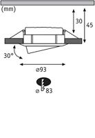 Paulmann Nova Plus Inbouwlamp voor badkamer Set van 3 stuks LED LED 20.4 W IP65 Chroom - thumbnail