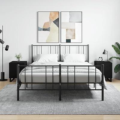 Nachtkastjes 2 st 40x40x50 cm bewerkt hout zwart