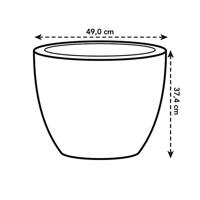 elho pure soft round 50 Binnen/buiten Plantenpot Vrijstaand Lineaire lagedichtheidpolyetheen (LLDPE) Wit - thumbnail