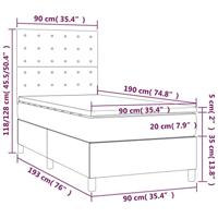 Boxspring met matras kunstleer cappuccinokleurig 90x190 cm - thumbnail