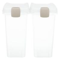 Trixie voerton luchtdicht afsluitbaar kunststof transparant wit / wit - thumbnail