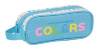 Pennenetui met 2 vakken Benetton Spring Hemelsblauw 21 x 8 x 6 cm - thumbnail