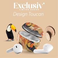 Draadloze oordopjes - T'nb - Exclusiv' - TOUCAN - Inclusief oplaadcase - Bluetooth - Batterijduur van 12 uur - Geel/Oranje - thumbnail