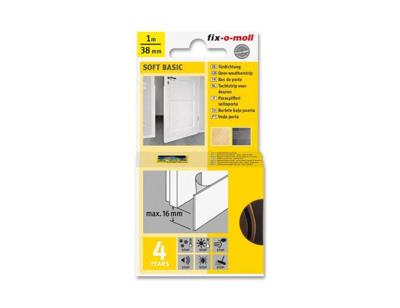 Fix-o-moll Tochtband deur - wit 38mm Fix-o-moll Tochtband deur - wit 38mm