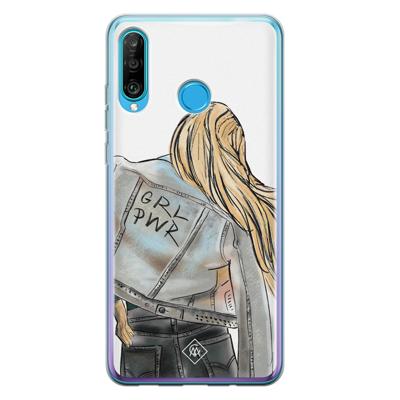 Huawei P30 Lite siliconen hoesje - GRL PWR Huawei P30 Lite siliconen hoesje - GRL PWR