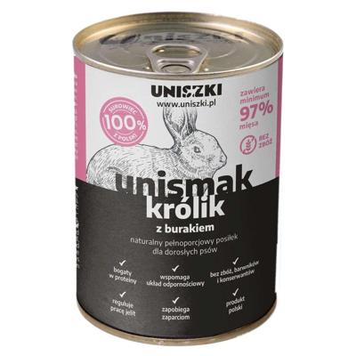 UNISZKI Unismak Konijn met biet - natvoer voor honden - 410g