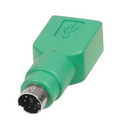 USB A Jack naar mini DIN6 male Adapter (USB naar PS/2)(groen)