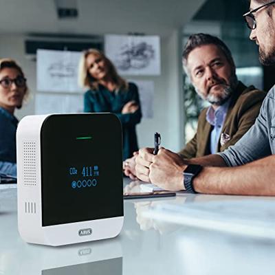 ABUS AirSecure CO2WM110 Kooldioxidemelder werkt op het lichtnet, werkt op een accu Detectie van Kooldioxide