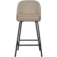 WOOOD Barstoel 'Vogue' Bouclé, kleur Beige (zithoogte 65cm) - thumbnail