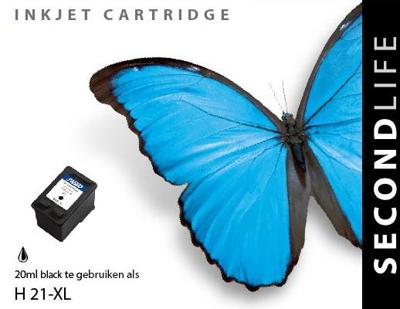 Kangaro SL-11111021 Cartridge SecondLife HP 21 XL Zwart Kangaro SL-11111021 Cartridge SecondLife HP 21 XL Zwart