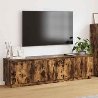 TV-kast met LED Gerookt eiken 180 x 38 x 49 cm Bewerkt hout - thumbnail