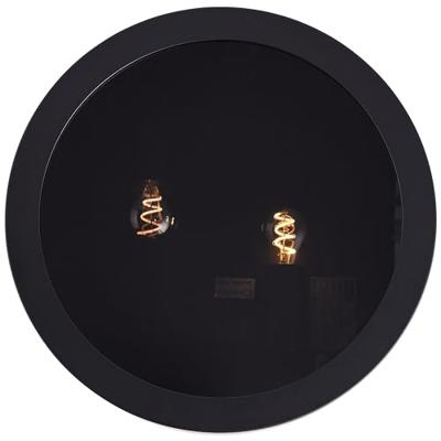 Brilliant Zwarte plafondlampSandros Ø 31cm met glas - 99736/93