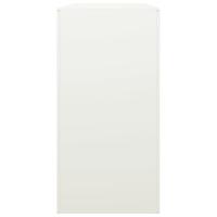 Haardhoutrek 100x40x80 cm staal wit - thumbnail