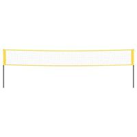 VidaXL Badmintonnet 600x155 cm pe-stof geel en zwart - thumbnail