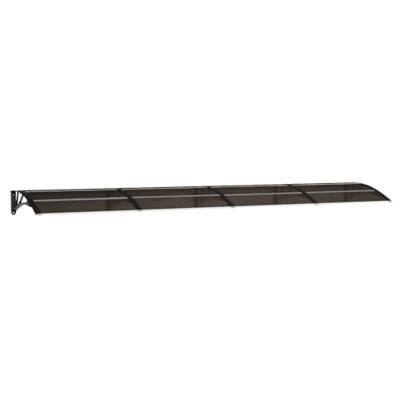VidaXL Deurluifel 400x75 cm polycarbonaat zwart VidaXL Deurluifel 400x75 cm polycarbonaat zwart