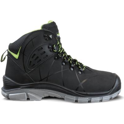 Safeet werkschoen larvik hoog zwart s3 | zwart/grijs | maat 43 - 8719388016221