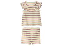 lupilu Baby shirt met korte broek (Wit, 86/92) - thumbnail