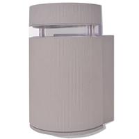 VidaXL Wandlamp voor buiten halfrond grijs aluminium - thumbnail