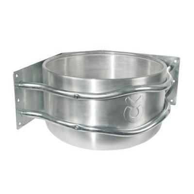 Voerbak aluminium rond, Hoekmodel Voerbak aluminium rond, Hoekmodel