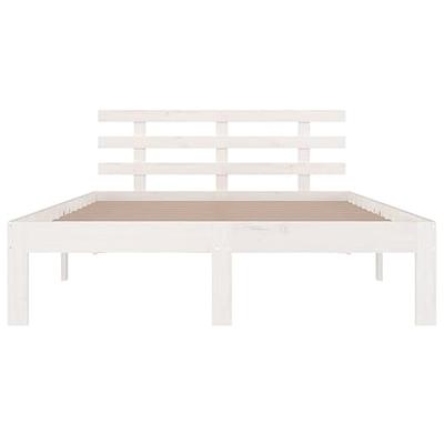 Bedframe massief hout wit 120x200 cm