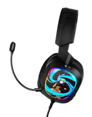 Gaming headset - Bedraad - Konix - Naruto Shippuden - 7.1 PC - 50mm luidsprekers - Microfoon - 2m kabel - LED - Naruto Rasengan - Zwart