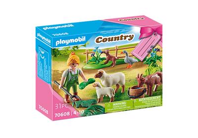 PLAYMOBIL cadeauset Country   Boerin met weidedieren (70608)