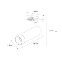 QAZQA Moderne spot zwart voor railsysteem 1-fase 35mm - Iconic Jeana - thumbnail