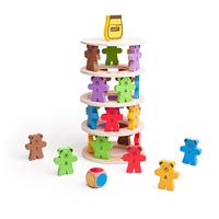 Bigjigs houten stapelspel teddyberen. - thumbnail