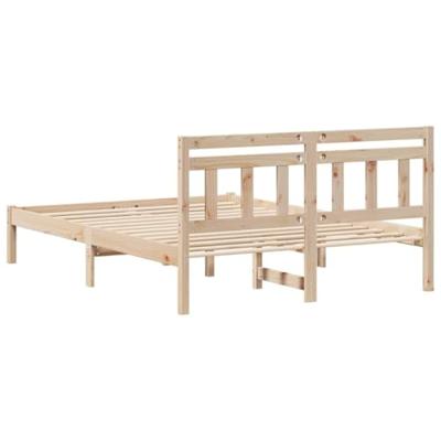Bedframe met hoofdeinde Bruin 120 x 190 cm Grenenhout