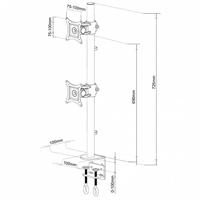 Techly ICA-LCD 350-D 27 Zwart flat panel bureau steun - thumbnail