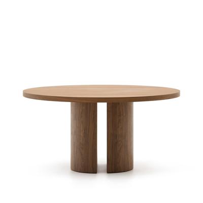 Kave Home Ronde Eettafel 'Nealy' Walnootfineer, 150cm Kave Home Ronde Eettafel 'Nealy' Walnootfineer, 150cm