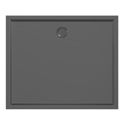 Douchebak Xenz Mariana | 120x100x4 cm | Incl.Afvoersifon-Chroom | Acryl | Rechthoekig | Zwart mat