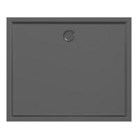 Douchebak Xenz Mariana | 120x100x4 cm | Incl.Afvoersifon-Chroom | Acryl | Rechthoekig | Zwart mat - thumbnail