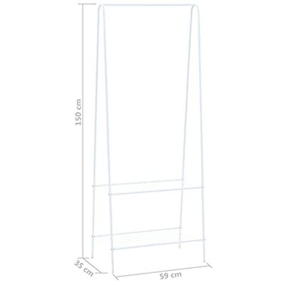 Kledingrek 59x35x150 cm wit Kledingrek 59x35x150 cm wit