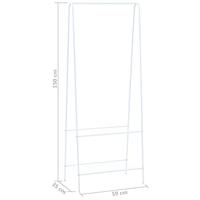 Kledingrek 59x35x150 cm wit - thumbnail