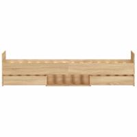 Bedframe met hoofd- en voeteneinde sonoma eikenkleur 100x200 cm - thumbnail