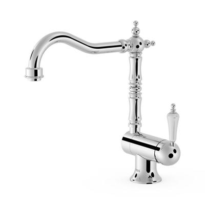 Keukenkraan Tres Clasic | Opbouw | 360° Draaibaar | Mengkraan | 1-hendel | Vintage | Chroom