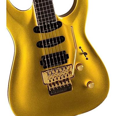 Jackson Pro Plus Series Soloist SLA3 EB Gold Bullion elektrische gitaar met gigbag