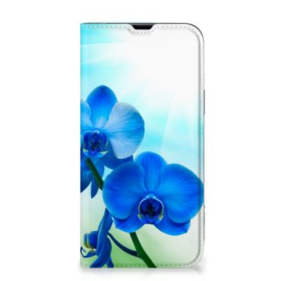 iPhone 13 Pro Max Smart Cover Orchidee Blauw - Cadeau voor je Moeder iPhone 13 Pro Max Smart Cover Orchidee Blauw - Cadeau voor je Moeder